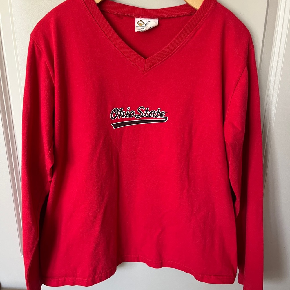 OHIO STATE Red V-neck T-Shirt the Cotton Exchange